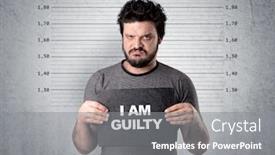  Presentation with wall - Presentation theme featuring caugth-offender-in-front background and a gray colored foreground