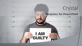 Presentation with wall - Colorful PPT theme enhanced with caugth-offender-in-front backdrop and a light gray colored foreground
