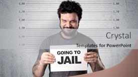  Presentation with wall - Cool new slides with caugth-offender-in-front backdrop and a light gray colored foreground