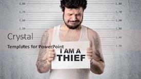  Presentation with wall - Slide set consisting of caugth-offender-in-front background and a soft green colored foreground