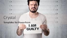  Presentation with wall - Presentation design consisting of caugth-offender-in-front background and a soft green colored foreground