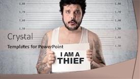  Presentation with wall - PPT layouts with caugth-offender-in-front background and a coral colored foreground