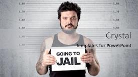  Presentation with wall - Colorful PPT layouts enhanced with caugth-offender-in-front backdrop and a light gray colored foreground