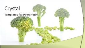  Presentation with cauliflower - Slide set consisting of cauliflower-and-beans background and a white colored foreground