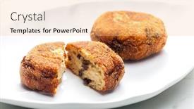  Presentation with burgers - Presentation theme with cauliflower-and-potato-burgers background and a lemonade colored foreground