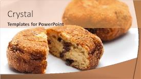  Presentation with burgers - Theme enhanced with cauliflower-and-potato-burgers background and a yellow colored foreground