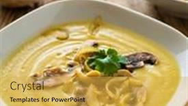  Presentation with cauliflower - Theme enhanced with cauliflower-creamy-soup-with-fried background and a yellow colored foreground