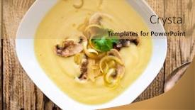 Presentation with cauliflower - Presentation theme with cauliflower-creamy-soup-with-fried background and a yellow colored foreground