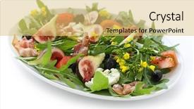  Presentation with cauliflower - PPT layouts consisting of cauliflower field - fig salad background and a  colored foreground