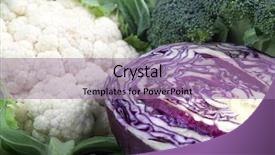  Presentation with cauliflower - Cool new presentation design with cauliflower field - winter vegetables backdrop and a  colored foreground