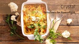  Presentation with cauliflower - Cool new slide deck with cauliflower-gratin-with-cream backdrop and a coral colored foreground