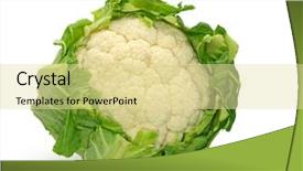  Presentation with cauliflower - Colorful slide set enhanced with cauliflower isolated on white background backdrop and a blonde colored foreground