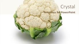  Presentation with cauliflower - PPT theme having cauliflower-isolated-on-white-background background and a lemonade colored foreground
