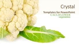  Presentation with cauliflower - Cool new slides with cauliflower on a white background backdrop and a cream colored foreground