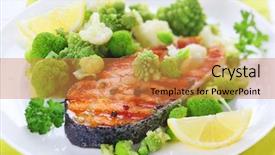  Presentation with cauliflower - Slide deck consisting of cauliflower on white plate background and a gold colored foreground