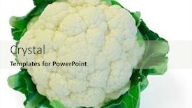  Presentation with cauliflower - PPT theme featuring cauliflower background and a soft green colored foreground