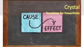  Presentation with cause - Beautiful slides featuring cause and effect concept - colorful backdrop and a tawny brown colored foreground
