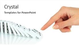  Presentation with 3d white people pushing - Cool new PPT theme with flower isolated on white background backdrop and a soft green colored foreground