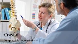  Presentation with pain points - Presentation design featuring cause of his pain background and a light blue colored foreground