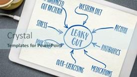  Presentation with gut - Presentation theme enhanced with causes-of-leaky-gut-syndrome background and a sky blue colored foreground