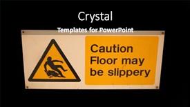  Presentation with caution - Slides having caution-floor-may-be-slippery background and a  colored foreground