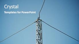  Presentation with caution - PPT theme featuring caution lines - power line in huesca province background and a teal colored foreground