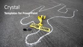  Presentation with tape - Cool new PPT layouts with caution-tape-and-broken-sun backdrop and a gray colored foreground