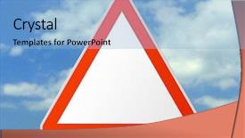  Presentation with triangle - Cool new PPT theme with  backdrop and a  colored foreground