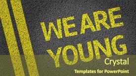  Presentation with road - Slides having  background and a  colored foreground