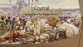  Presentation with artist - Colorful PPT theme enhanced with book leo tolstoy war backdrop and a mint green colored foreground