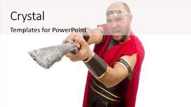  Presentation with gladiator - Cool new slide deck with  backdrop and a  colored foreground