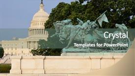  Presentation with civil war - Amazing presentation design having cavalry charge - washington dc - civil war backdrop and a gray colored foreground