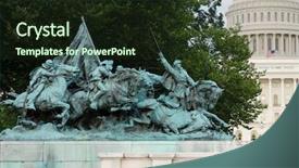  Presentation with civil war - Cool new theme with cavalry charge - washington dc - civil war backdrop and a wine colored foreground