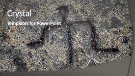  Presentation with cave art - Audience pleasing presentation theme consisting of cave art - amazing 1700 year old ancient backdrop and a gray colored foreground