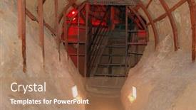  Presentation with russian historical - Beautiful presentation theme featuring cave-monastery-of-st-antony backdrop and a coral colored foreground