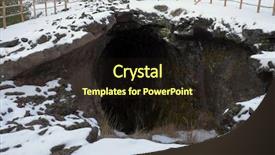  Presentation with cave - Beautiful slides featuring rocky caves - cave of nunziata mount backdrop and a wine colored foreground