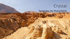  Presentation with scrolls - Cool new slide deck with cave-of-the-dead-sea backdrop and a light blue colored foreground