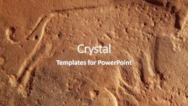 Presentation with engraving - PPT theme having cave painting - ancient rock engraving in sahara background and a red colored foreground