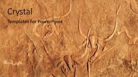  Presentation with rock painting - Colorful slide deck enhanced with cave painting - famous ancient rock carving backdrop and a gold colored foreground