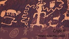  Presentation with rock painting - Colorful slide deck enhanced with cave painting - indian hieroglyph in newspaper rock backdrop and a tawny brown colored foreground