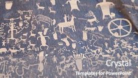  Presentation with utah - Presentation theme enhanced with cave painting - indian petroglyph in newspaper rock background and a gray colored foreground