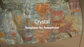  Presentation with region - Theme consisting of palaeolithic - cave region matozinhos brazil background and a coral colored foreground