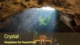 Presentation with buddhist mountain - Theme featuring cave sam roi yot thailand background and a tawny brown colored foreground