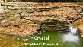  Presentation with new york state - Amazing presentation theme having cave-waterfall-at-watkins-glen backdrop and a tawny brown colored foreground