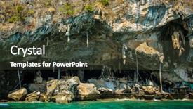  Presentation with krabi - Colorful PPT theme enhanced with cave where bird's nest backdrop and a tawny brown colored foreground
