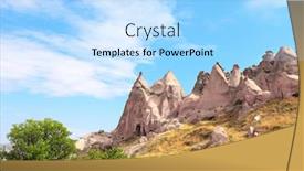  Presentation with caves - Amazing PPT layouts having caves-in-rock-in-selime backdrop and a light blue colored foreground