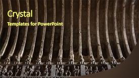  Presentation with caves - Beautiful PPT theme featuring caves near aurangabad maharashtra state backdrop and a wine colored foreground