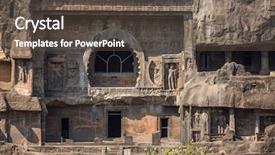  Presentation with caves - Colorful slide deck enhanced with caves near aurangabad maharashtra state backdrop and a dark gray colored foreground