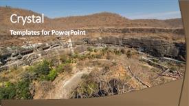  Presentation with caves - Slide deck featuring caves near aurangabad maharashtra state background and a coral colored foreground