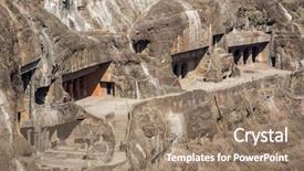  Presentation with caves - Presentation theme with caves near aurangabad maharashtra state background and a coral colored foreground
